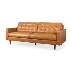Olaf Tan Leather Sofa - Ornate Home