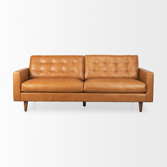 Olaf Tan Leather Sofa - Ornate Home
