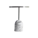 Olan Brushed Stainless Steel/Catia Black Accent Table - Ornate Home