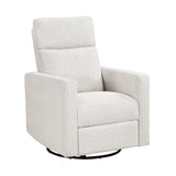 Olathe Newsprint Swivel Glider Reclining Chair - Ornate Home