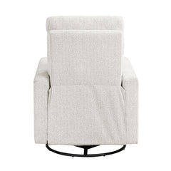 Olathe Newsprint Swivel Glider Reclining Chair - Ornate Home
