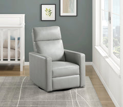 Olathe Smoke Swivel Glider Reclining Chair - Ornate Home
