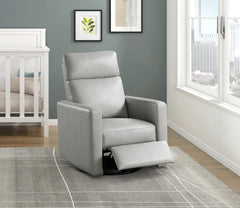 Olathe Smoke Swivel Glider Reclining Chair - Ornate Home