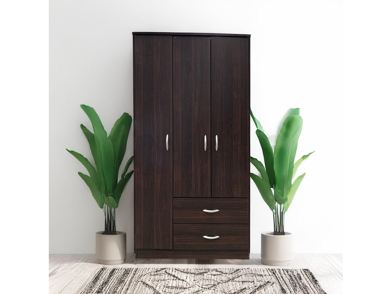 Olean Espresso Wardrobe - Ornate Home