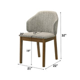Oleia Chenille/Walnut Side Chair (Set of 2) - Ornate Home
