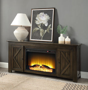 Olena Walnut Fireplace - Ornate Home