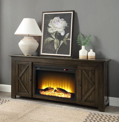 Olena Walnut Fireplace - Ornate Home