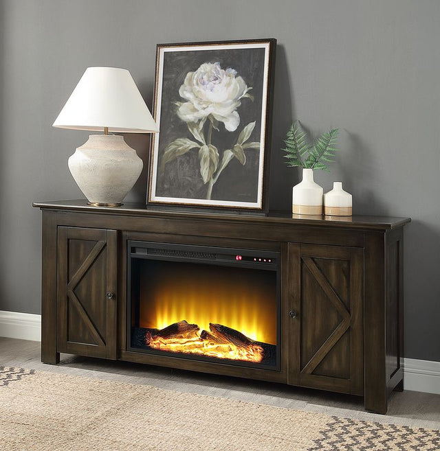 Olena Walnut Fireplace - Ornate Home