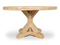 Oleski Natural Round Dining Table - Ornate Home