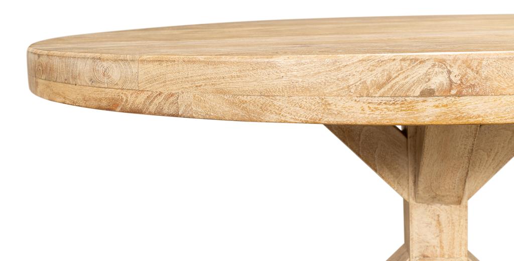 Oleski Natural Round Dining Table - Ornate Home
