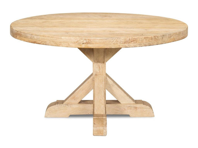 Oleski Natural Round Dining Table - Ornate Home