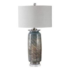 Olesya Bronze Swirl Glass Table Lamp - Ornate Home