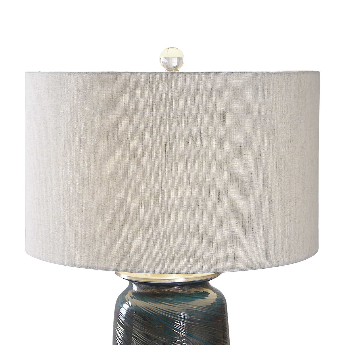 Olesya Bronze Swirl Glass Table Lamp - Ornate Home