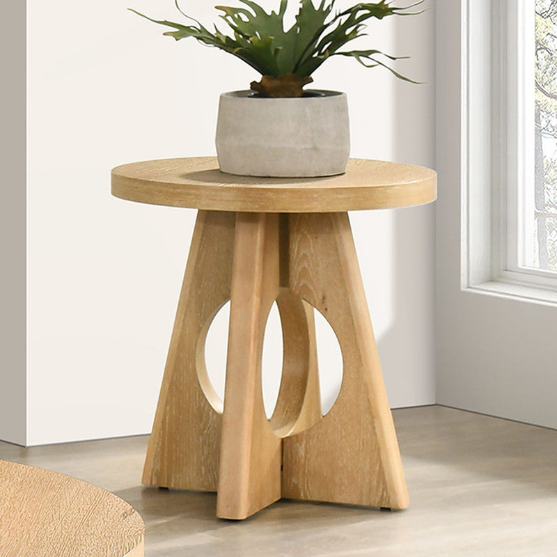 Olgod Oak Round End Table