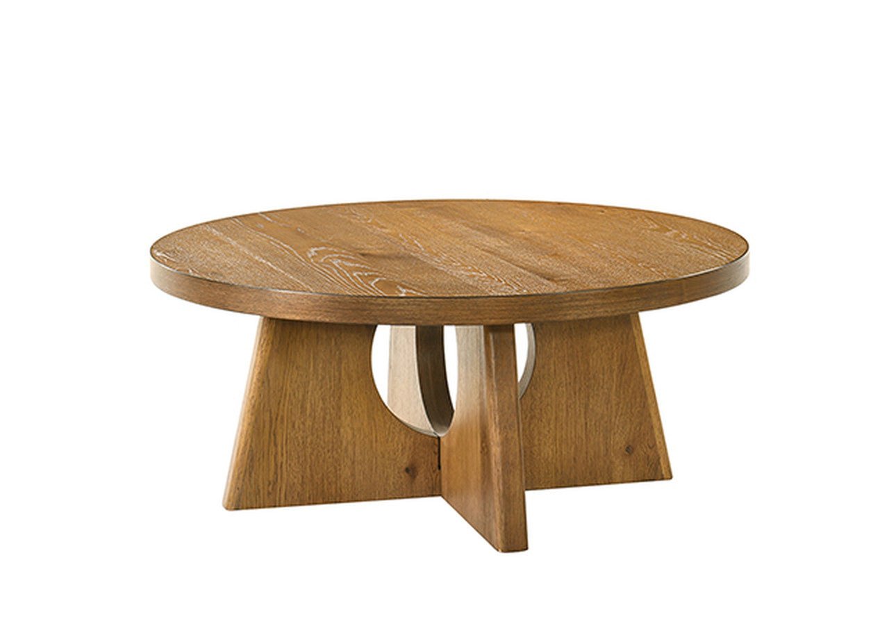 Olgod Walnut Round Coffee Table - Ornate Home