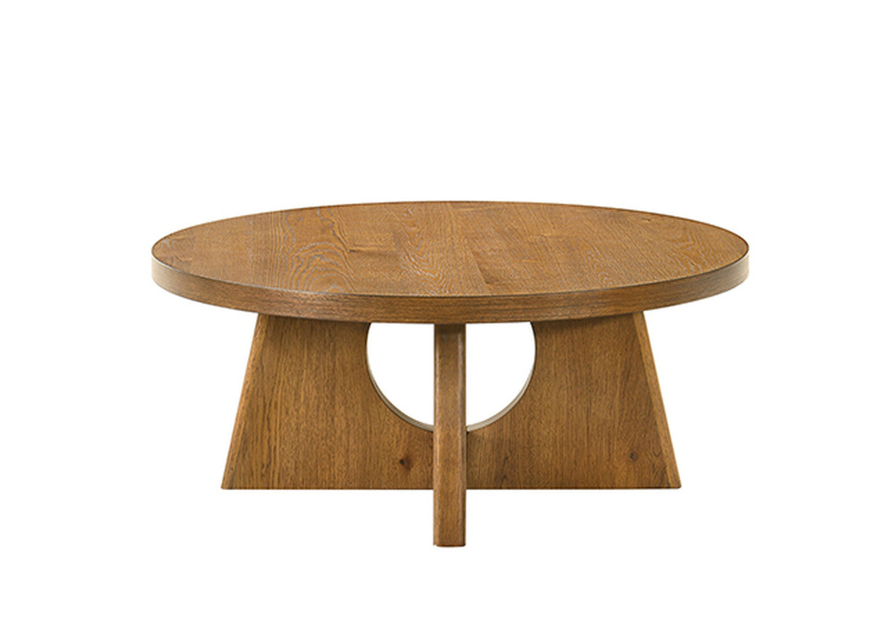 Olgod Walnut Round Coffee Table - Ornate Home