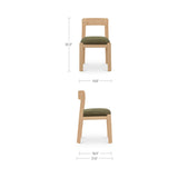 Oli Dark Green/Natural Dining Chair (Set of 2) - Ornate Home