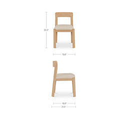 Oli Stripe/Natural Dining Chair (Set of 2) - Ornate Home