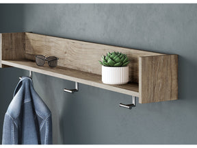 Oliah Natural Wall Mounted Coat Rack with Shelf (Online Special Price) - Ornate Home