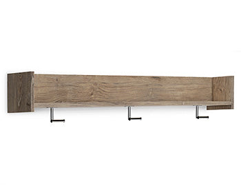 Oliah Natural Wall Mounted Coat Rack with Shelf (Online Special Price) - Ornate Home