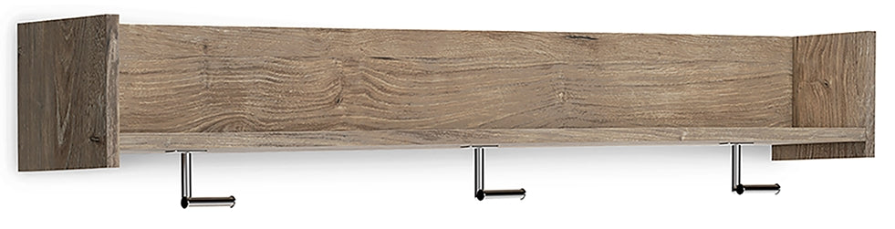 Oliah Natural Wall Mounted Coat Rack with Shelf (Online Special Price) - Ornate Home