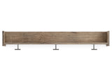 Oliah Natural Wall Mounted Coat Rack with Shelf - Ornate Home