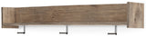 Oliah Natural Wall Mounted Coat Rack with Shelf - Ornate Home