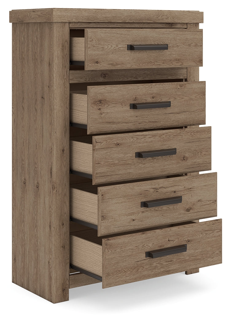 Oliandon Light Brown Chest of Drawers - Ornate Home
