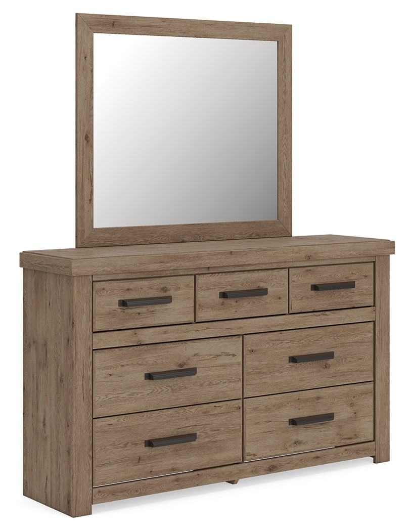 Oliandon Light Brown Dresser and Mirror (Online Special Price) - Ornate Home