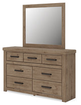 Oliandon Light Brown Dresser and Mirror - Ornate Home