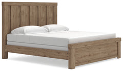 Oliandon Light Brown King Panel Bed - Ornate Home
