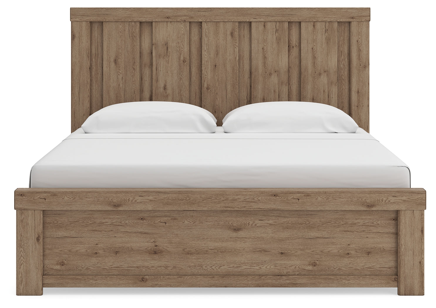 Oliandon Light Brown King Panel Bed - Ornate Home