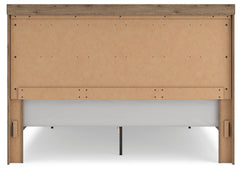 Oliandon Light Brown King Panel Storage Bed - Ornate Home