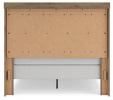 Oliandon Light Brown Queen Panel Bed, Dresser and Mirror - Ornate Home