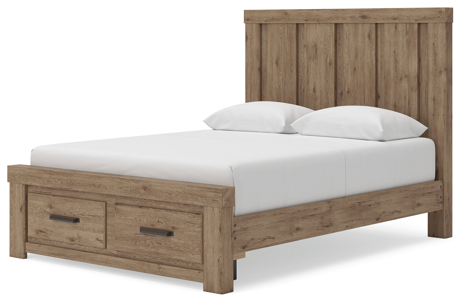 Oliandon Light Brown Queen Panel Storage Bed - Ornate Home