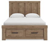 Oliandon Light Brown Queen Panel Storage Bed - Ornate Home