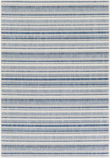 Olin White&Blue Performance Rug - Ornate Home