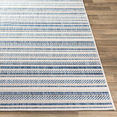 Olin White&Blue Performance Rug - Ornate Home