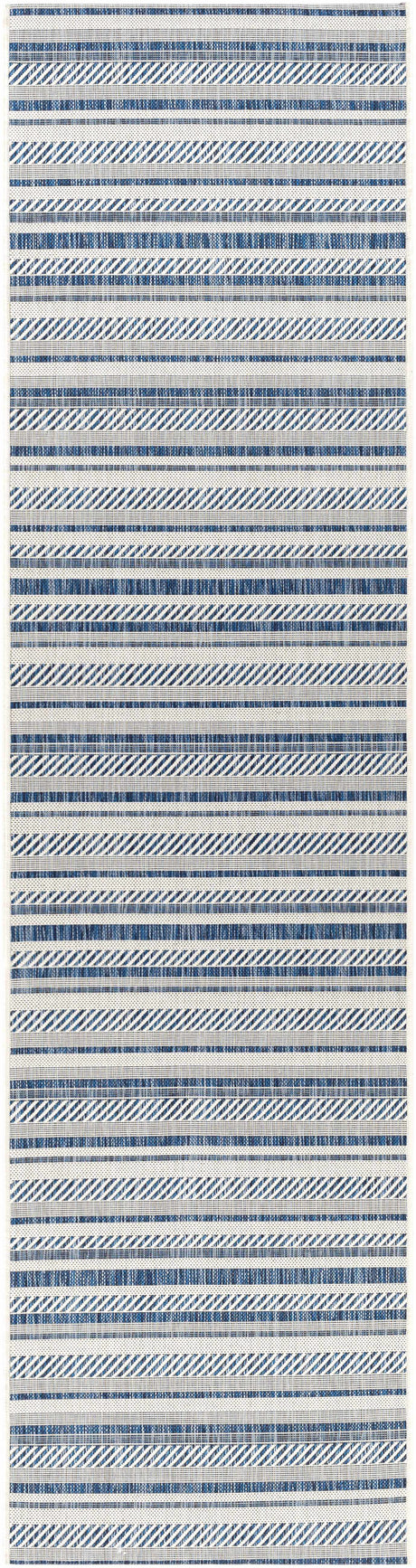 Olin White&Blue Performance Rug - Ornate Home