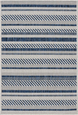 Olin White&Blue Performance Rug - Ornate Home