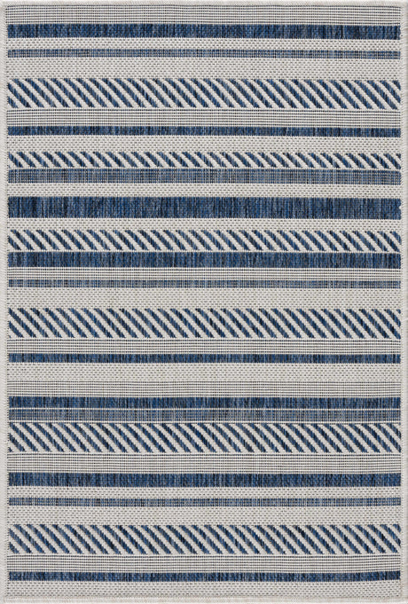 Olin White&Blue Performance Rug - Ornate Home