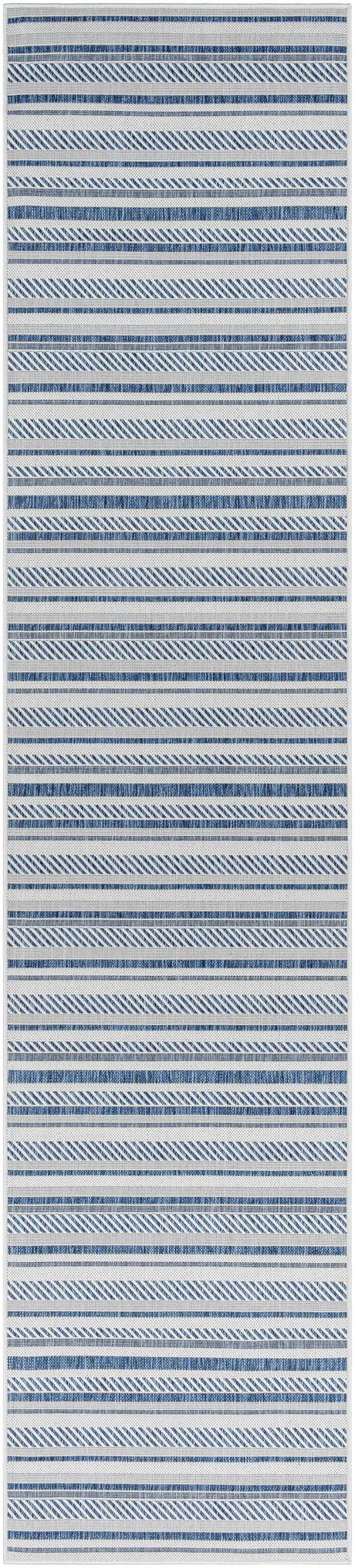 Olin White&Blue Performance Rug - Ornate Home