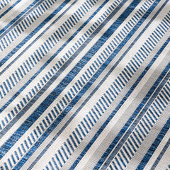 Olin White&Blue Striped Nordic Outdoor Rug - Ornate Home
