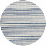 Olin White&Blue Striped Nordic Outdoor Rug - Ornate Home