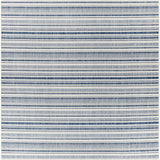 Olin White&Blue Striped Nordic Outdoor Rug - Ornate Home