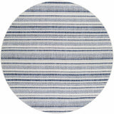 Olin White&Blue Striped Nordic Outdoor Rug - Ornate Home