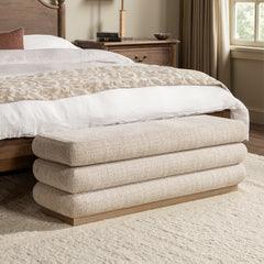 Olina Warm Flax Storage Bench