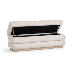 Olina Warm Flax Storage Bench