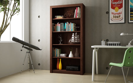 Olinda Bookcase 1.0 in Nut Brown - Ornate Home