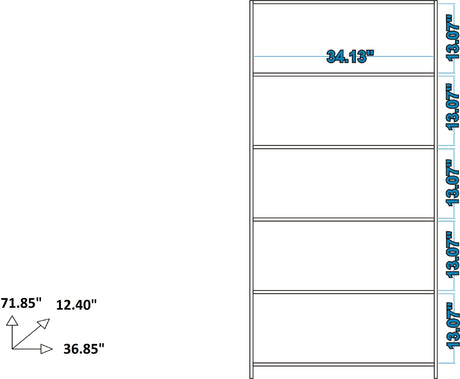 Olinda Bookcase 1.0 in Nut Brown - Ornate Home